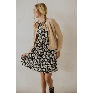 NEW! ROOLEE KIDS 'Forever Young' Ruffle Sleeve Dress in BLACK/WHITE (5-6)